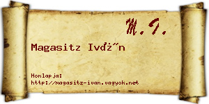 Magasitz Iván névjegykártya